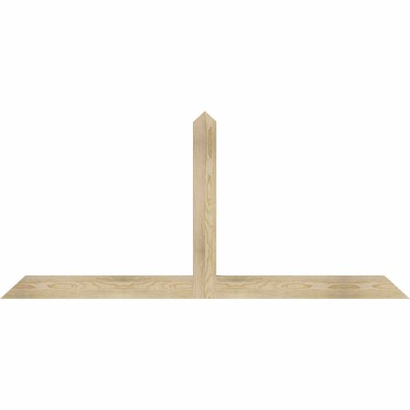Ekena Millwork Portland Rough Sawn Timber Gable Bracket, Douglas Fir, 72"W x 33"H x 2"D x 4"F, 11/12 Pitch GBW072X33X0204POR00RDF